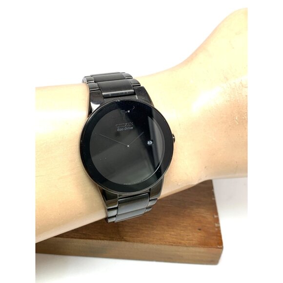 Citizen Men's Watch Eco-Drive AU1065-58E Axiom Black Dial Stainless Steel 40mm - Picture 12 of 15